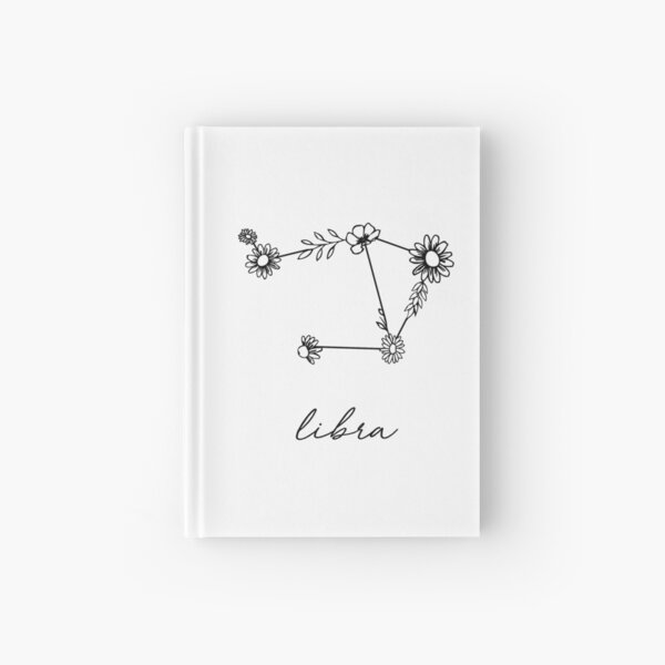 Libra Zodiac Wildflower Constellation Hardcover Journal