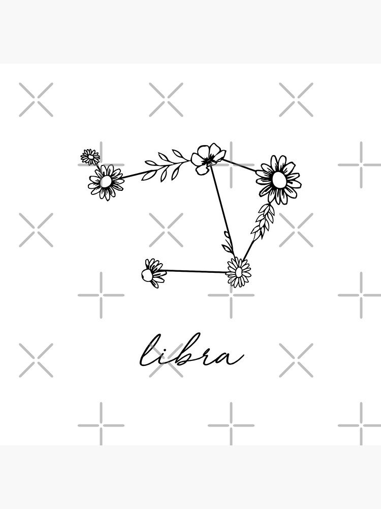 Libra Zodiac Wildflower Constellation by aterkaderk