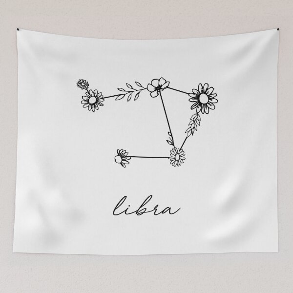 Item preview, Libra Zodiac Wildflower Constellation designed and sold by aterkaderk.