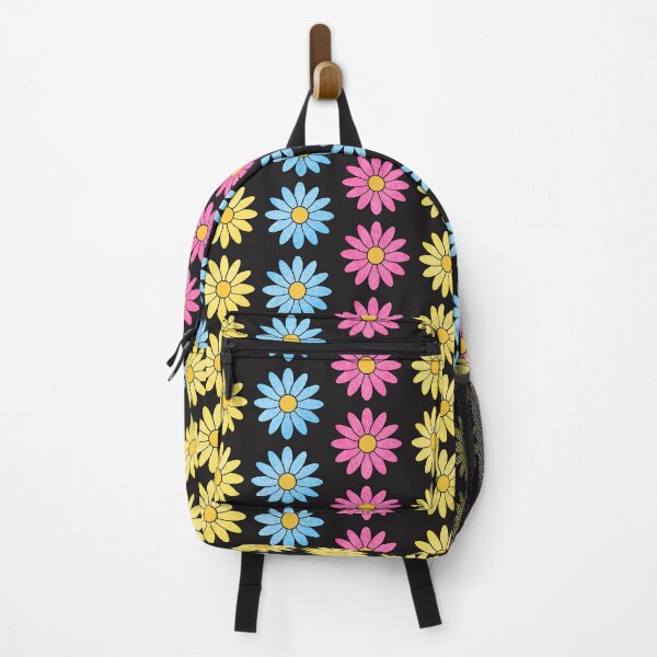 Item preview, Bright Daisies, black background designed and sold by chromacove.