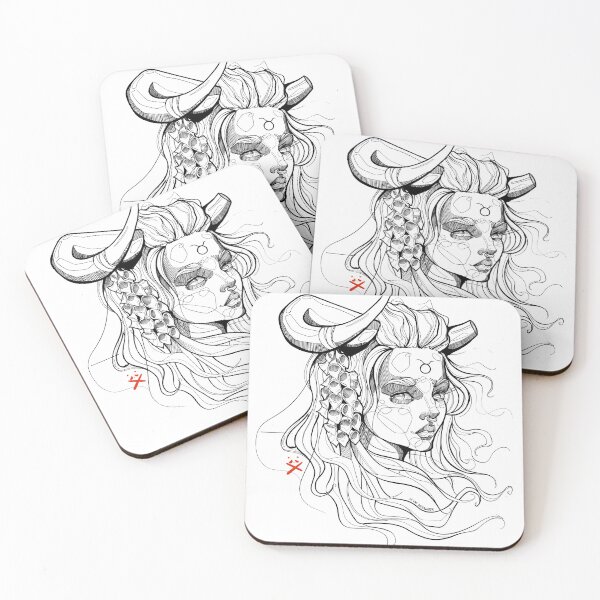 Item preview, Tauro: un retrato lineal bellamente diseñado para su colección del zodiaco designed and sold by MxnDesigner.
