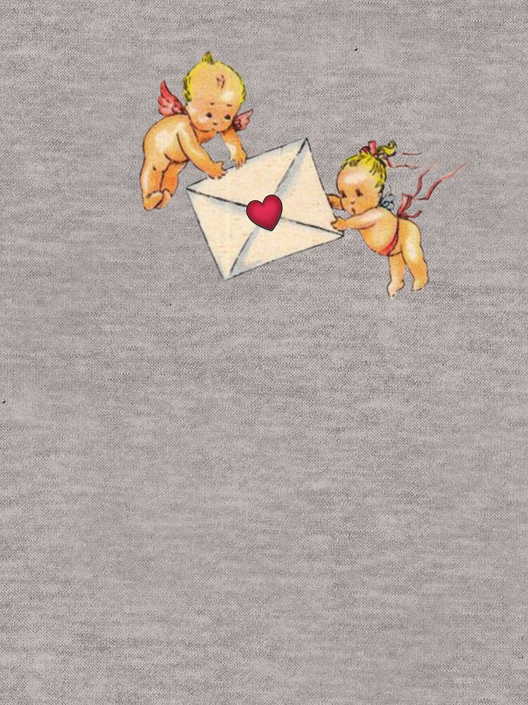 Thumbnail 5 von 5, Leichter Hoodie, Coquette Vintage Cherub Liebesbrief designt und verkauft von Pixiedrop.