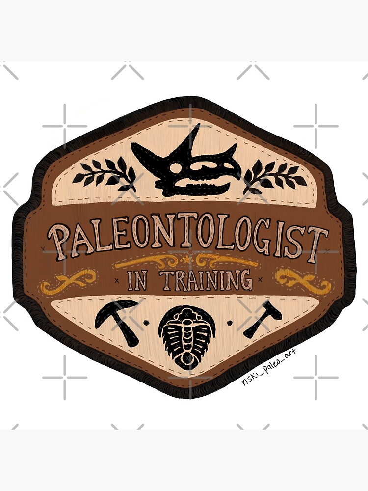 "Jr Paleontologist badge" Sticker for Sale by PaleoArtByNski Redbubble