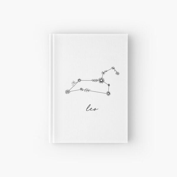 Leo Zodiac Wildflower Constellation Hardcover Journal