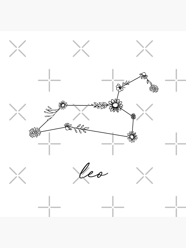 Leo Zodiac Wildflower Constellation by aterkaderk