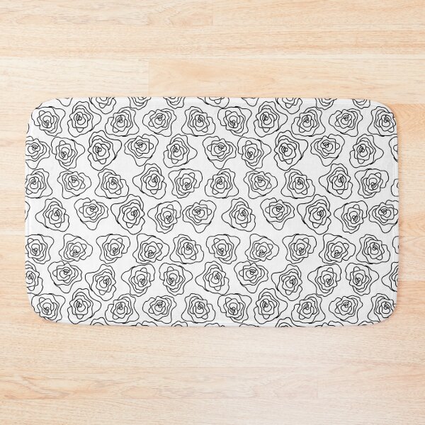 Item preview, Simple Abstract Summery Rose Pattern - Black and White Version  designed and sold by Jaana Day.