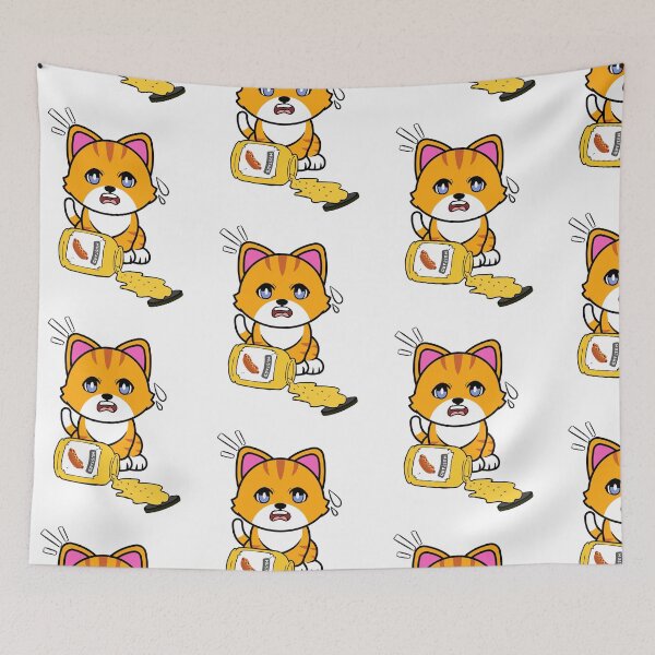 Item preview, Cute Orange Cat Spilled mustard  designed and sold by Pet Station.