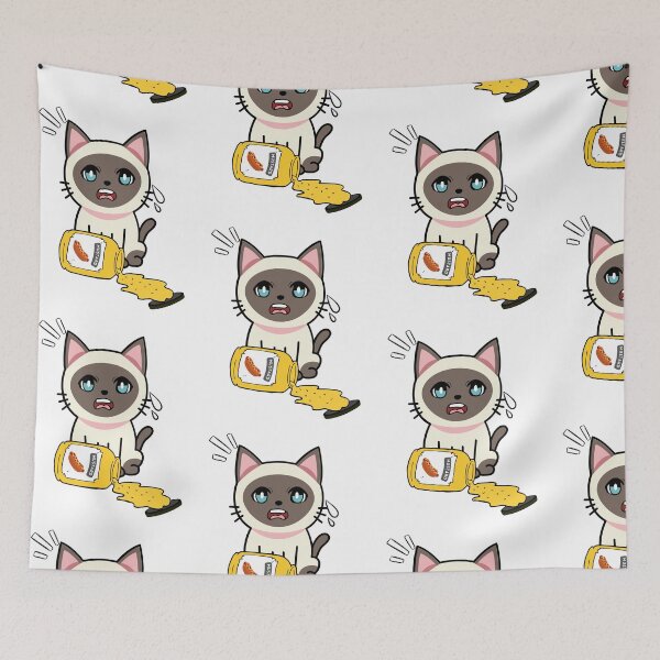 Item preview, Cute siamese cat Spilled mustard  designed and sold by Pet Station.