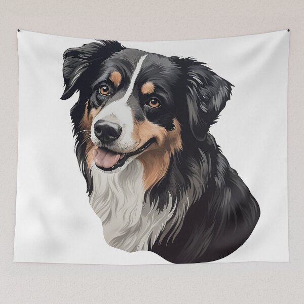 Item preview, Happy Black-Tri Australian Shepard designed and sold by HiddenPassions.