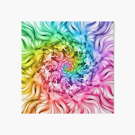 Lamina Rigida Orgullo De Los Leones Orgullo Gay Orgulloso Diseno Del Orgullo Lgbt Bandera Gay Arcoiris Leon De Colores Rugido Loudly Cat Mandala Art De Dooodlegod Redbubble