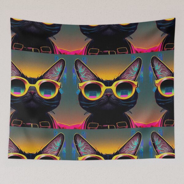 Item preview, Cyberpunk kitty 2 designed and sold by FreWil2Art.