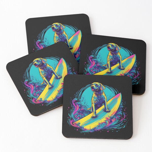 Item preview, Surfing Paws: A Pop Art Tribute to Canine Wave Riders designed and sold by Designs-By-Geli.