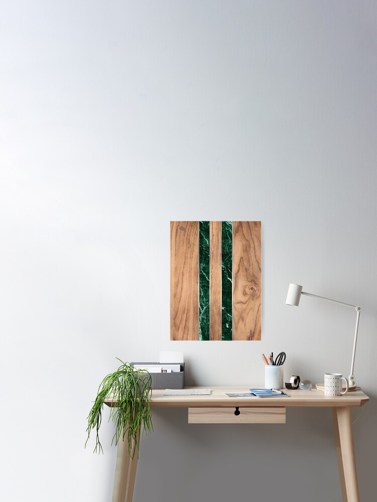 Striped Wood Grain Design - Green Granite #901 Cutting Board by