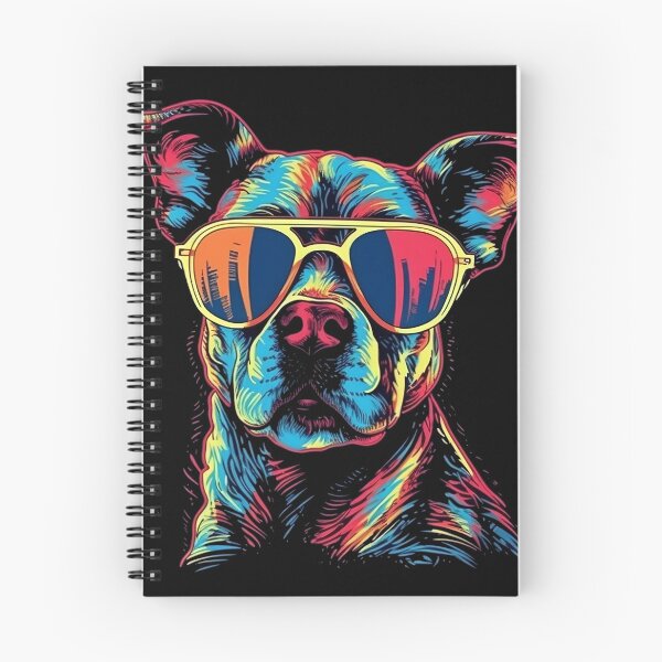 Item preview, Smarty-Paws: The Colorful Canine in Glasses designed and sold by Designs-By-Geli.