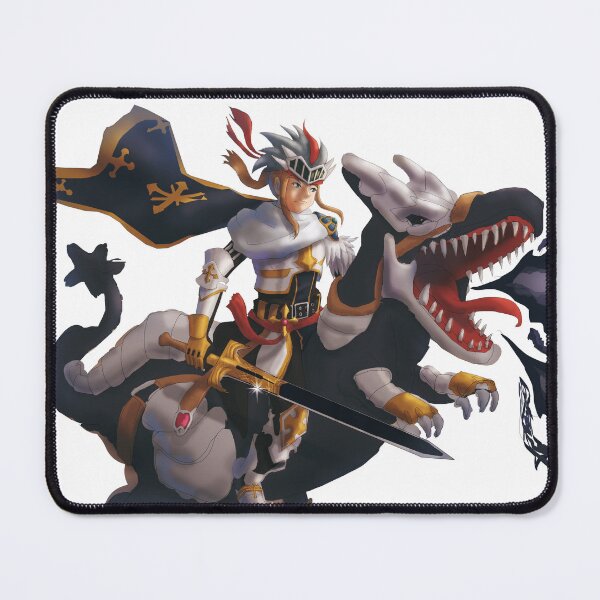 Item preview, A knight holding a shining black sword riding a dragon which shoots fireball from its mouth designed and sold by VinLoveArtworks.