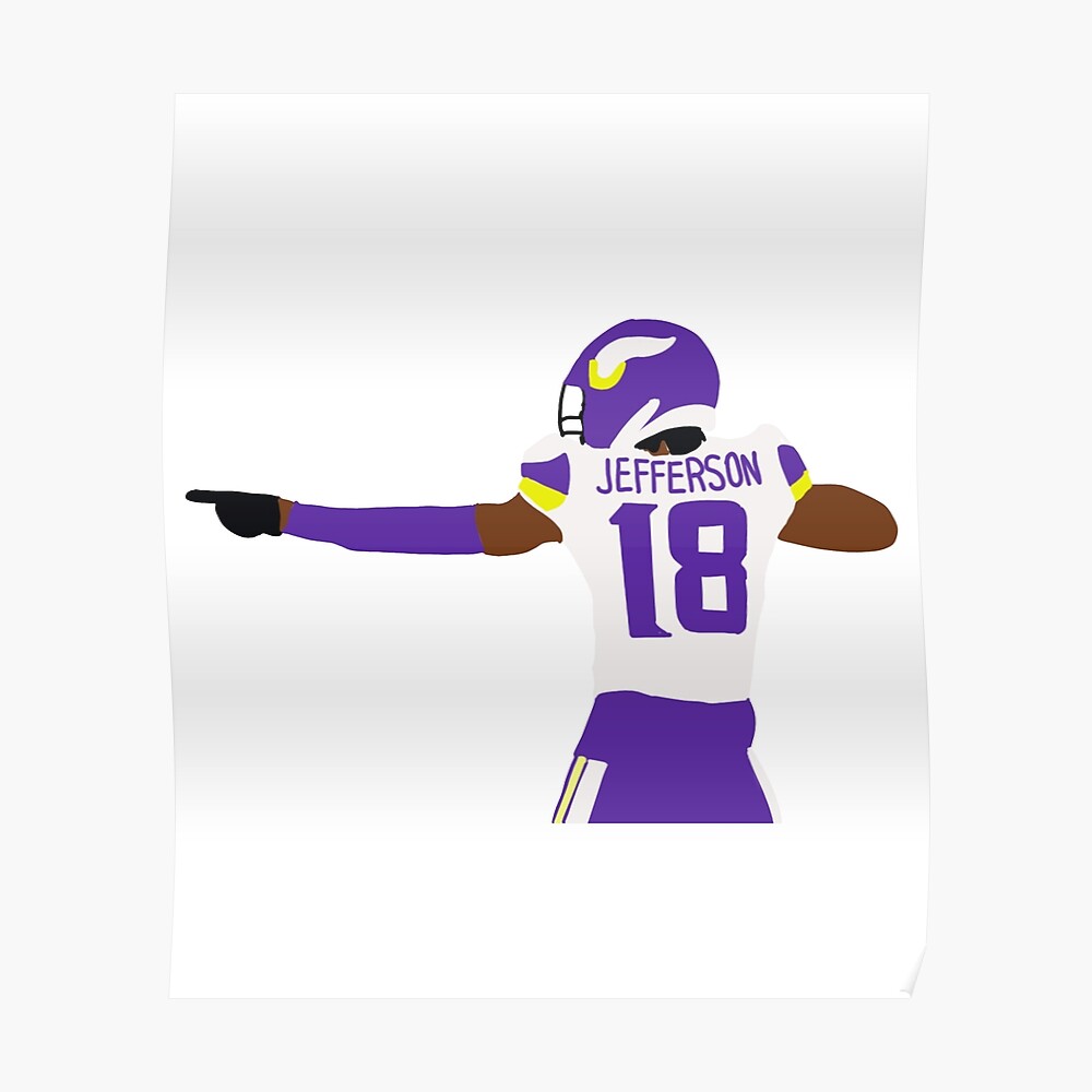 Justin Jefferson Griddy Sticker for Sale by SportyFan