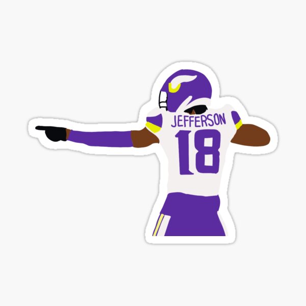 Justin Jefferson Sticker for Sale by Pestephan14