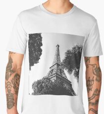 Black and White Tower Looking Up Men's Premium T-Shirt