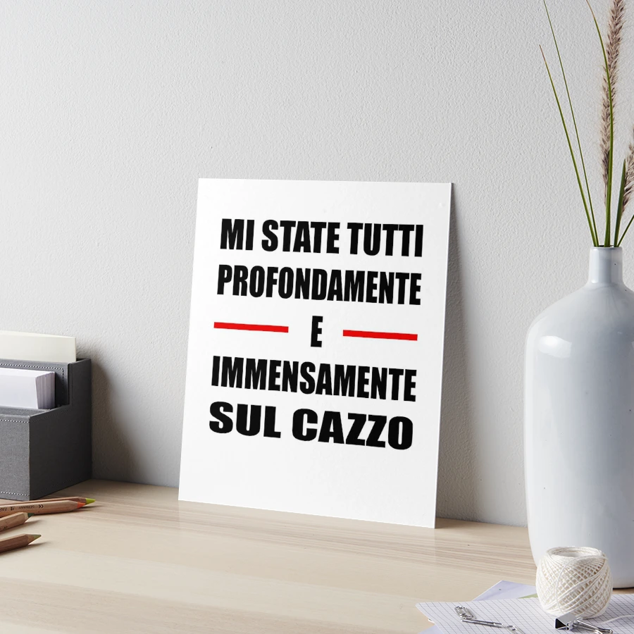 Tricarico Cazzo White Man Woman Funny Gift | Art Board Print