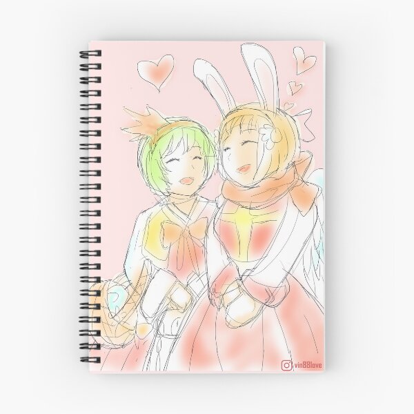 Item preview, A bunny girl and a short green hair girl laughing together on Valentine's Day designed and sold by VinLoveArtworks.