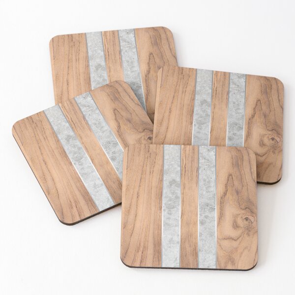 Item preview, Striped Wood Grain Design - Concrete #347 designed and sold by Natural Collective.