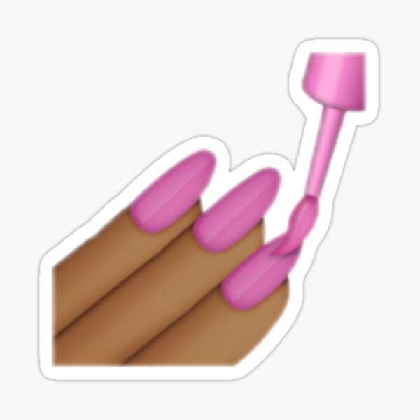 emoji nails Sticker