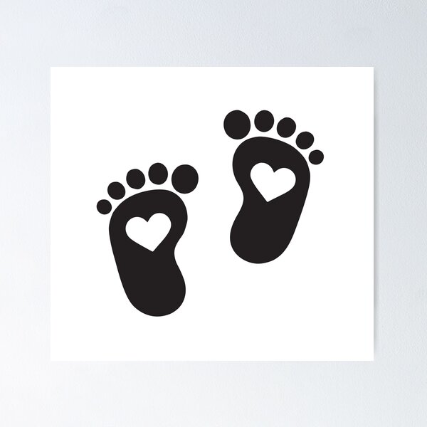  NICU Heart Badge Reel with Baby Feet - 'Where Little