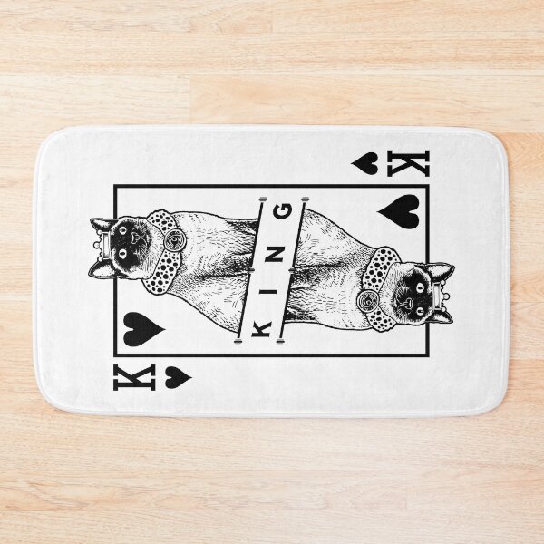Item preview, Siamese Cat Lover King Of Hearts Funny Pop Art designed and sold by GrandeDuc.