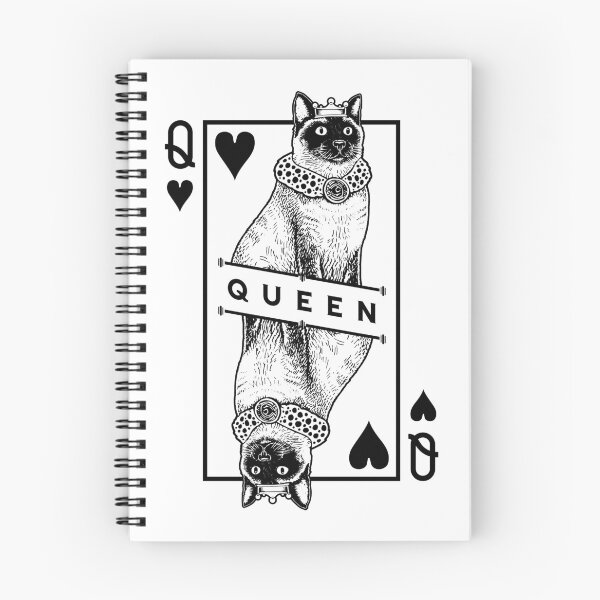 Item preview, Siamese Cat Lover Queen Of Hearts Funny Pop Art designed and sold by GrandeDuc.