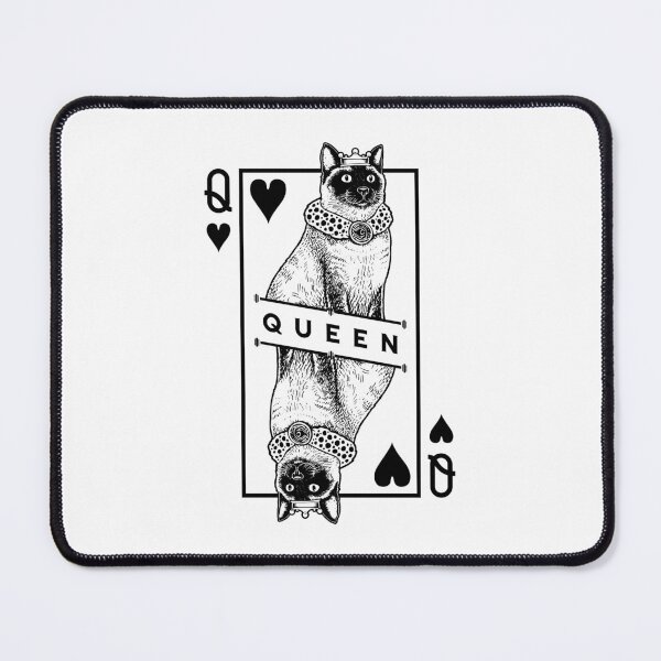 Item preview, Siamese Cat Lover Queen Of Hearts Funny Pop Art designed and sold by GrandeDuc.