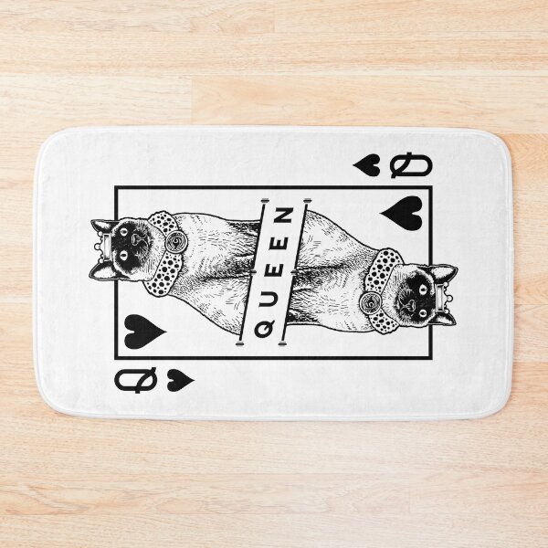 Item preview, Siamese Cat Lover Queen Of Hearts Funny Pop Art designed and sold by GrandeDuc.