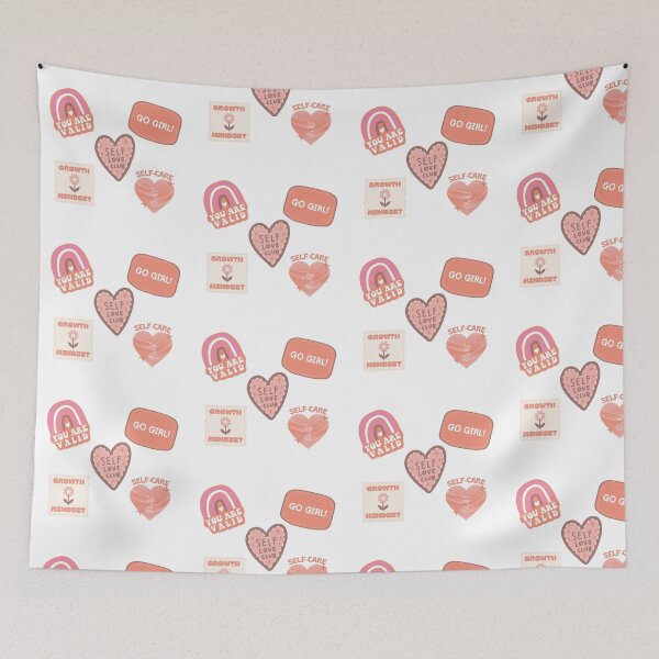 Item preview, Self-Love, Self-Care, You Are Valid" Sticker Pattern designed and sold by angelyara.