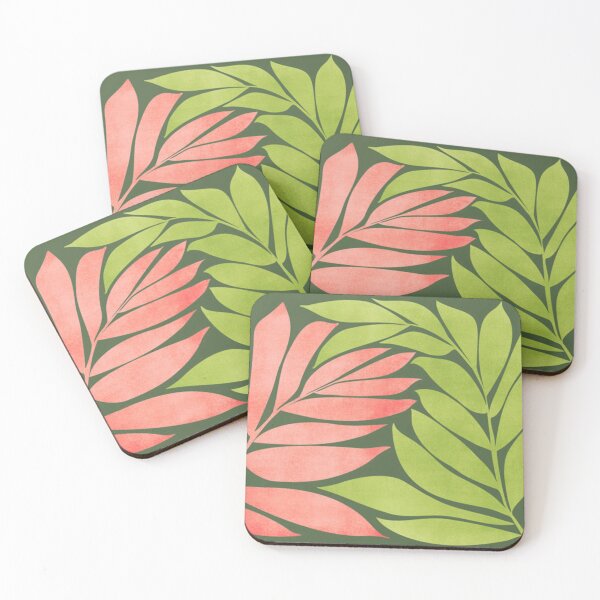 Item preview, Pink and Green Leafs designed and sold by Kenneth-Scott.
