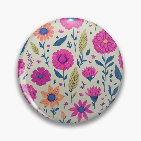 Item preview, colourful minimalistic flower field pattern designed and sold by 9CreativeCorner.