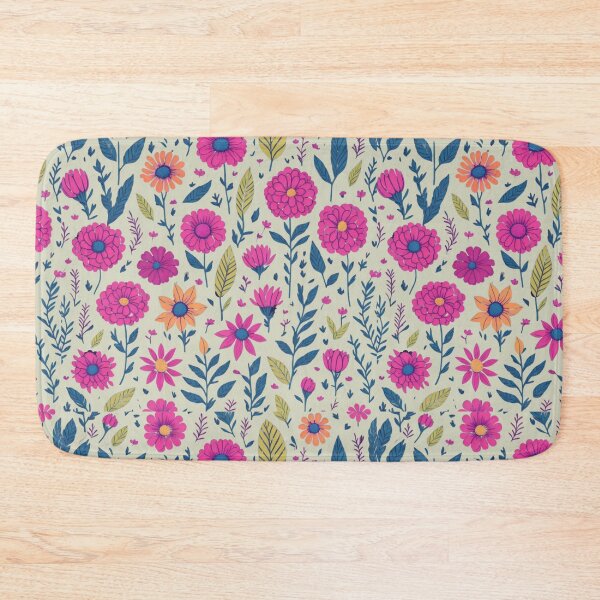 Item preview, colourful minimalistic flower field pattern designed and sold by 9CreativeCorner.