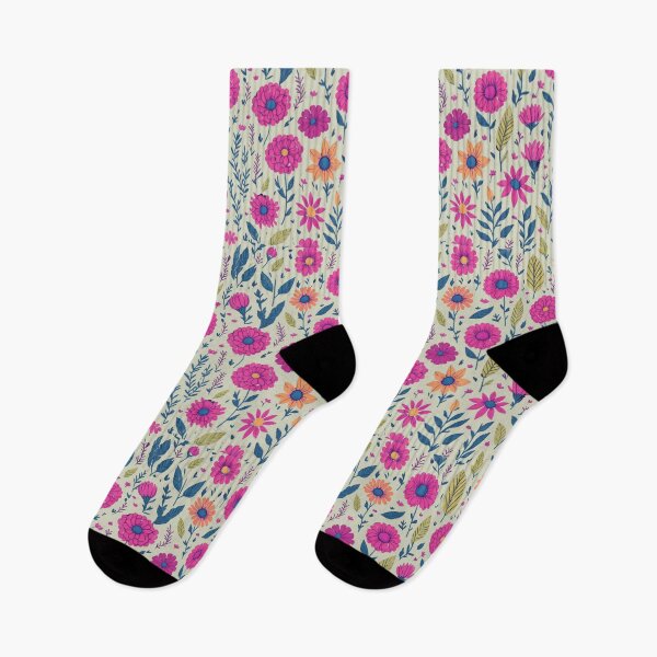 Item preview, colourful minimalistic flower field pattern designed and sold by 9CreativeCorner.