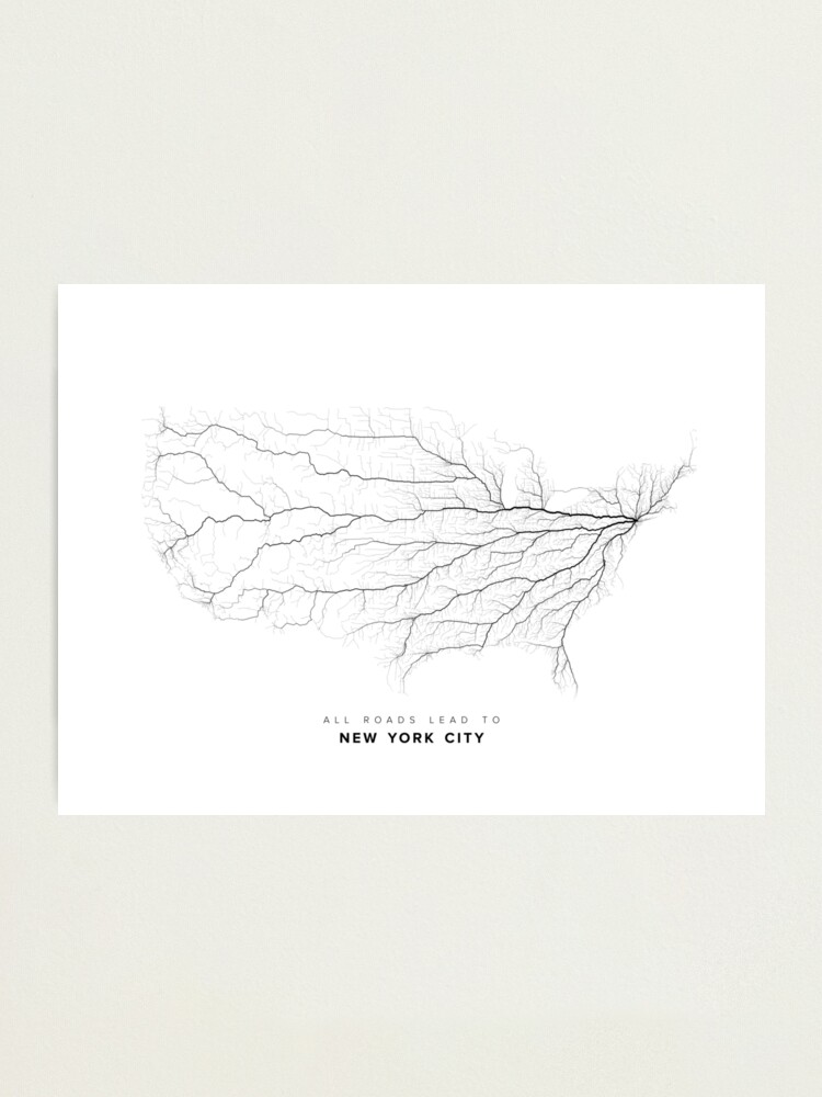 Alternate view of All Roads Lead to New York City Photographic Print