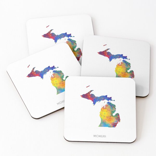 Item preview, Michigan Watercolor Map designed and sold by ArtPrints.