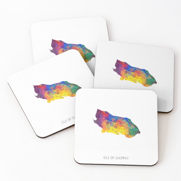 Item preview, Isle of Sheppey Watercolor Map designed and sold by ArtPrints.