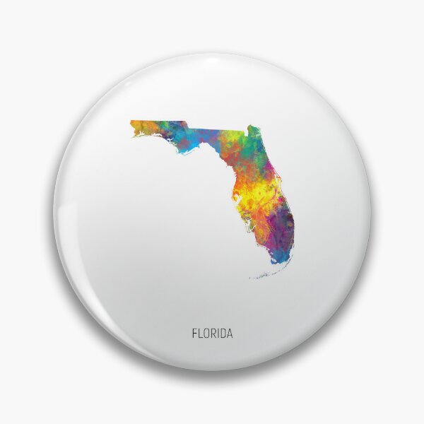 Item preview, Florida Watercolor Map designed and sold by ArtPrints.