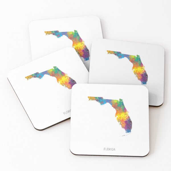 Item preview, Florida Watercolor Map designed and sold by ArtPrints.