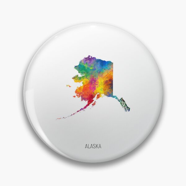 Item preview, Alaska Watercolor Map designed and sold by ArtPrints.