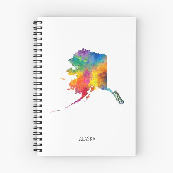 Item preview, Alaska Watercolor Map designed and sold by ArtPrints.