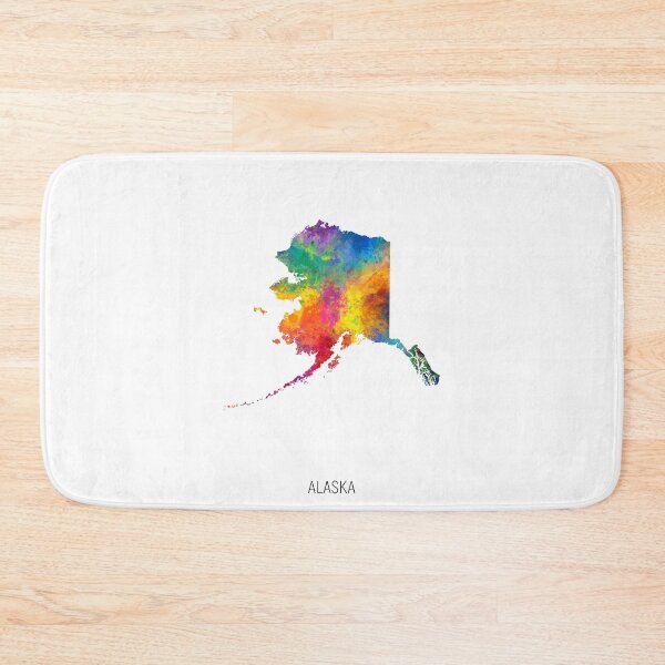 Item preview, Alaska Watercolor Map designed and sold by ArtPrints.