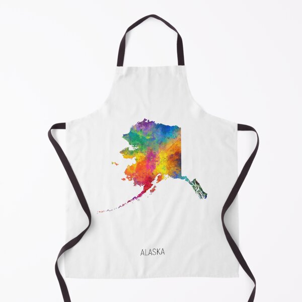 Item preview, Alaska Watercolor Map designed and sold by ArtPrints.
