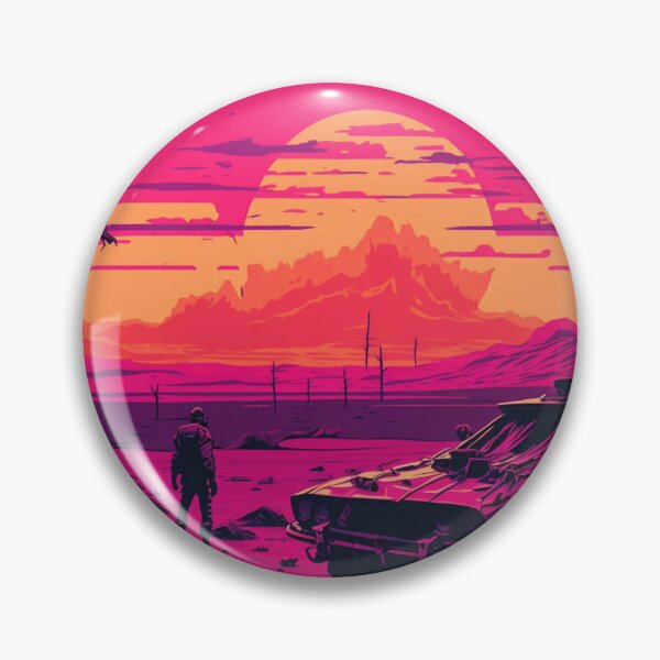 Item preview, 80s Retro-Futuristic Car In The Wastelands designed and sold by Nightarcade.