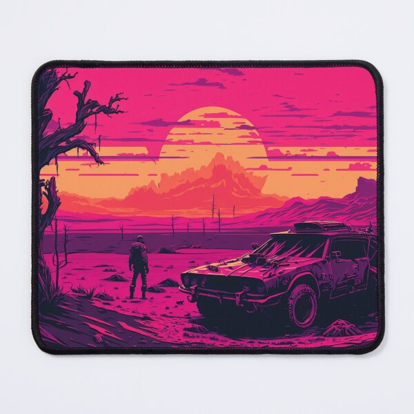 Item preview, 80s Retro-Futuristic Car In The Wastelands designed and sold by Nightarcade.
