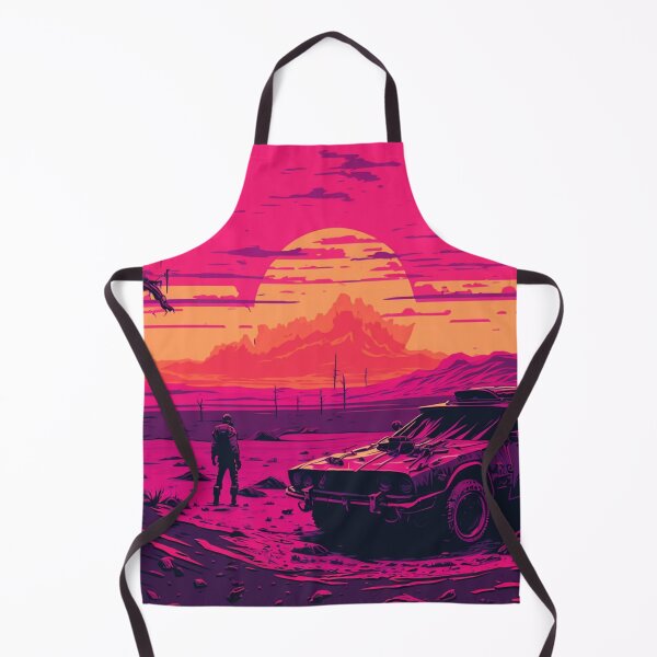 Item preview, 80s Retro-Futuristic Car In The Wastelands designed and sold by Nightarcade.