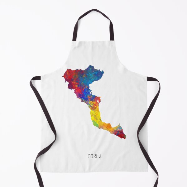 Item preview, Corfu Watercolor Map designed and sold by ArtPrints.