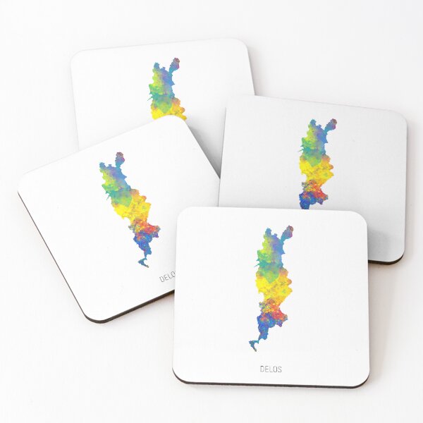 Item preview, Delos Watercolor Map designed and sold by ArtPrints.